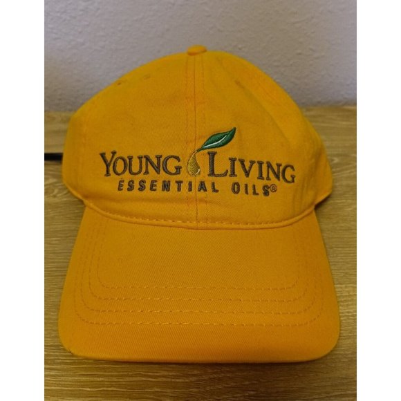 NWOT Young Living Essential Oils Baseball Hat Adjustable Cap YELLOW - Picture 1 of 3